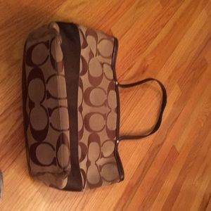 Coach canvas tote bag.